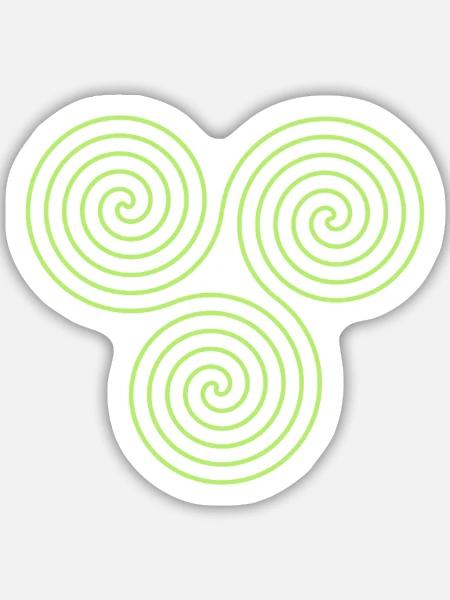 Triskele - Sticker Größe M (15 x 15 cm) - Mattweiß
