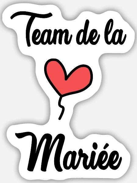 BRAUT-TEAM - Sticker Größe M (15 x 15 cm) - Mattweiß