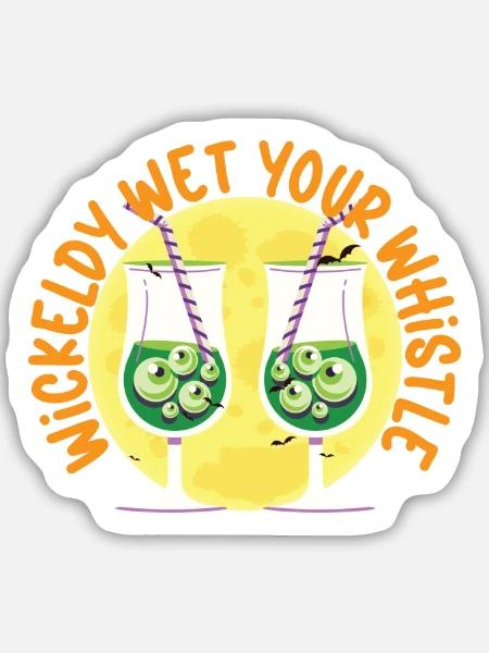Feuchte deine Pfeife an - Sticker Größe M (15 x 15 cm) - Mattweiß