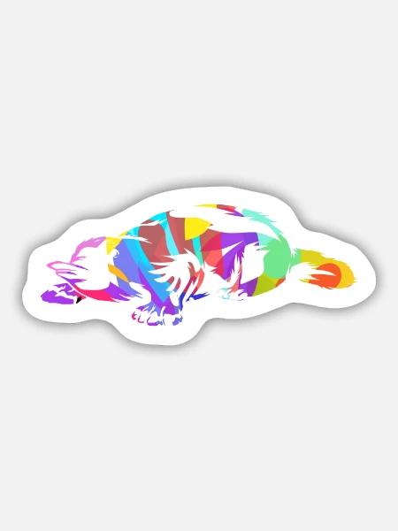 Neugieriges Schnabeltier Australien - Sticker Größe M (15 x 15 cm) - Mattweiß