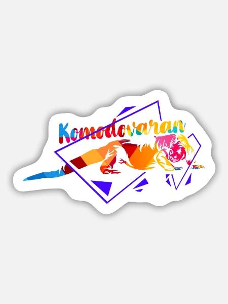Faszinierender Komodovaran Tierschutz - Sticker Größe M (15 x 15 cm) - Mattweiß