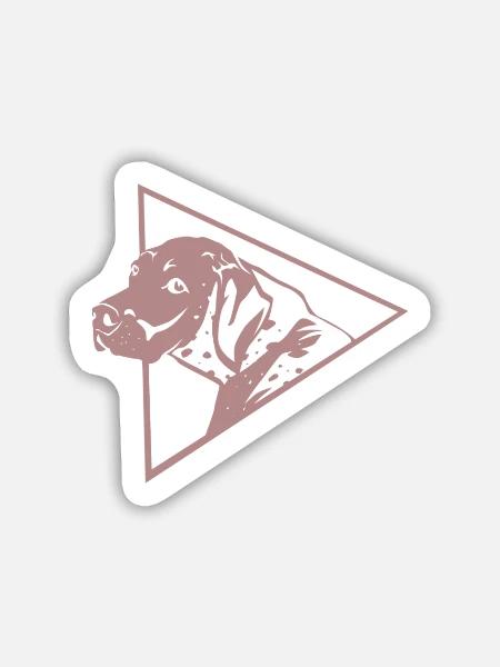 Flinker Deutsch Kurzhaar Jagdhund - Sticker Größe M (15 x 15 cm) - Mattweiß