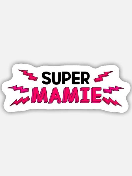 super Oma - Geschenk - Sticker Größe M (15 x 15 cm) - Mattweiß