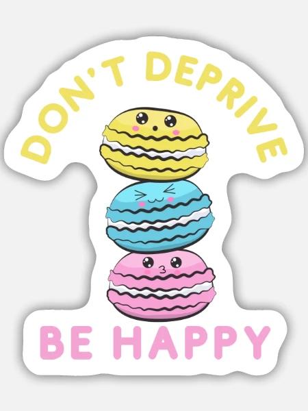 NICHT BERAUBEN SEI GLÜCKLICH - Sticker Größe M (15 x 15 cm) - Mattweiß