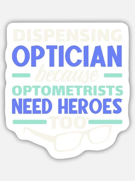 Optiker Brillenflüsterer Optometrie - Sticker Größe M (15 x 15 cm) - Mattweiß