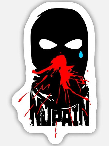 No Pain - Sticker Größe M (15 x 15 cm) - Mattweiß