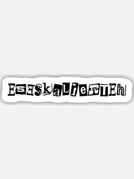 eseskalierteh - Sticker Größe M (15 x 15 cm) - Mattweiß