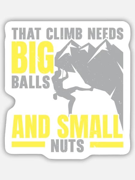 Boulderer Felskletterer Bergsteiger Bouldern - Sticker Größe M (15 x 15 cm) - Mattweiß