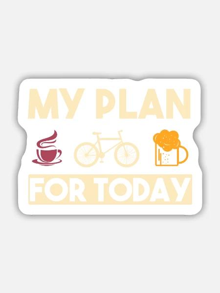 Radfahrer Geschenk - Sticker Größe M (15 x 15 cm) - Mattweiß