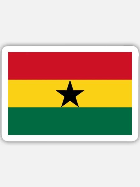 Ghana - Sticker Größe M (15 x 15 cm) - Mattweiß