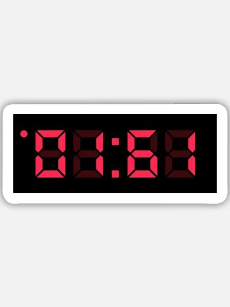 01:61 - TIME BLOCK - Sticker Größe M (15 x 15 cm) - Mattweiß