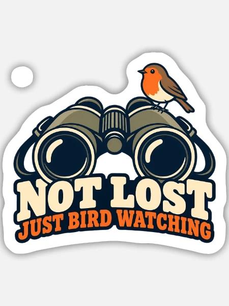 Nicht verlorene Vogelbeobachtung - Sticker Größe M (15 x 15 cm) - Mattweiß