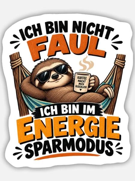 Lustige Sprüche & kreative Designs“. - Sticker Größe M (15 x 15 cm) - Mattweiß