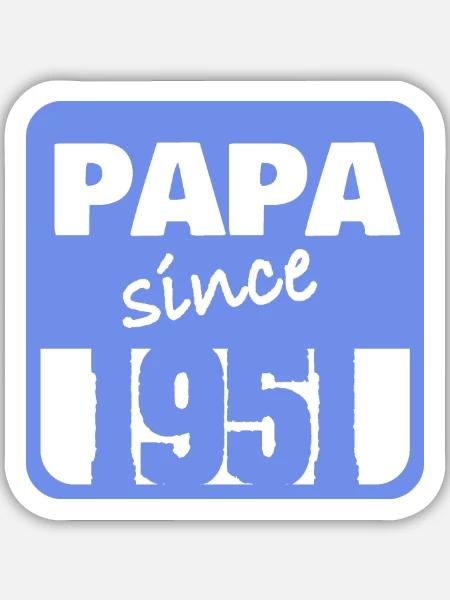 Vater 1951 - Sticker Größe M (15 x 15 cm) - Mattweiß