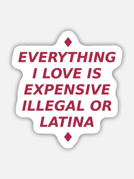 031 Teures Latina-Liebesangebot - Sticker Größe M (15 x 15 cm) - Mattweiß