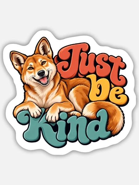 Dingo - Sticker Größe M (15 x 15 cm) - Mattweiß
