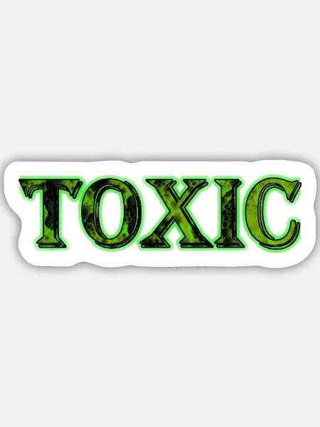 Giftiges Neongrün - Sticker Größe M (15 x 15 cm) - Mattweiß