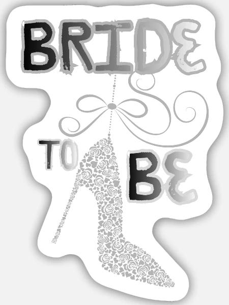 Zukünftige Braut - Sticker Größe M (15 x 15 cm) - Mattweiß