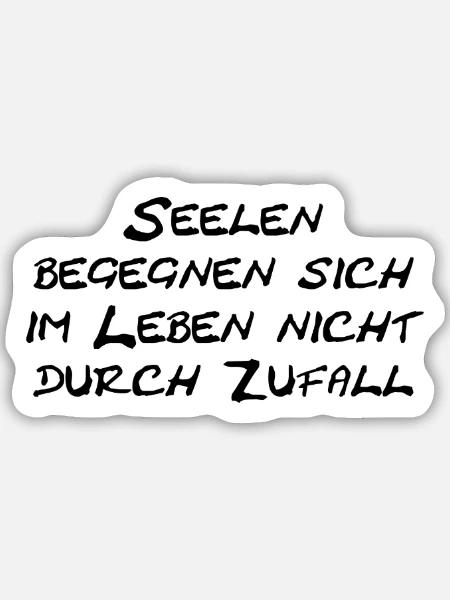Seelen - Sticker Größe M (15 x 15 cm) - Mattweiß