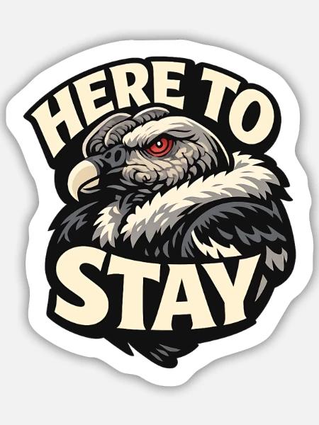 Andenkondor - Sticker Größe M (15 x 15 cm) - Mattweiß