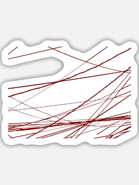 Design Stromkabel durcheinander - Sticker Größe M (15 x 15 cm) - Mattweiß