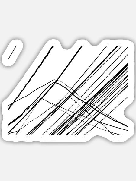 Design Stromkabel parallel und gekreuzt - Sticker Größe M (15 x 15 cm) - Mattweiß