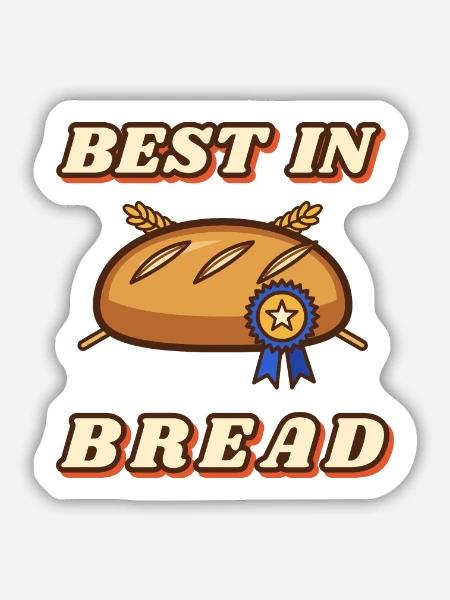 Bestes im Brot - Sticker Größe M (15 x 15 cm) - Mattweiß