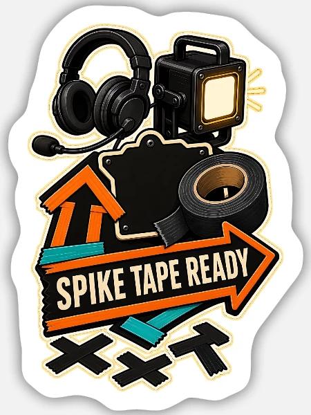 SPIKE TAPE READY - Sticker Größe M (15 x 15 cm) - Mattweiß
