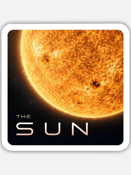 The-Sun-30cm - Sticker Größe M (15 x 15 cm) - Mattweiß