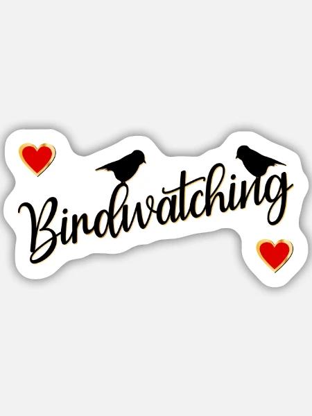 Vögel zur Vogelbeobachtung - Sticker Größe M (15 x 15 cm) - Mattweiß