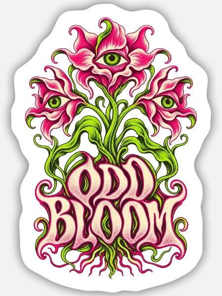Ungewöhnliche Augenblüte - Sticker Größe M (15 x 15 cm) - Mattweiß