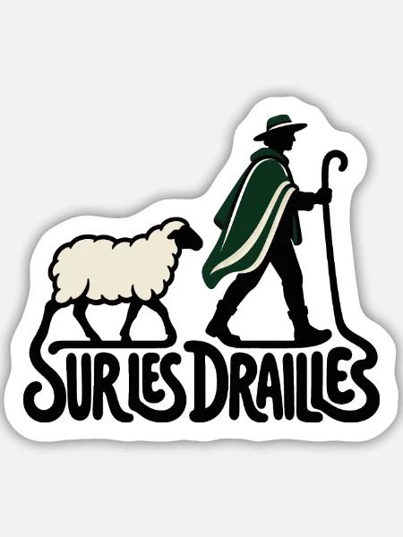 Transhumanz – Auf den Drailles - Sticker Größe M (15 x 15 cm) - Mattweiß