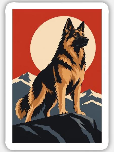 König Hirte - Sticker Größe M (15 x 15 cm) - Mattweiß