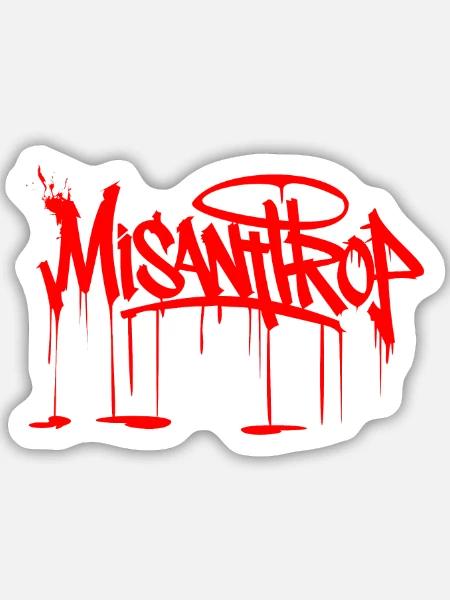 Style Misanthrop red - Sticker Größe M (15 x 15 cm) - Mattweiß