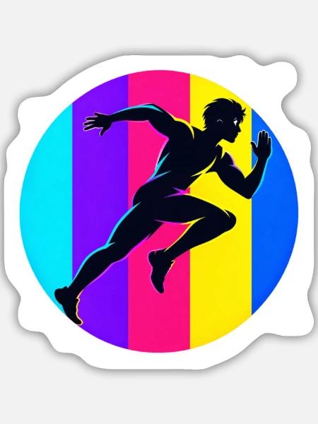 Epischer Sport - Sticker Größe M (15 x 15 cm) - Mattweiß