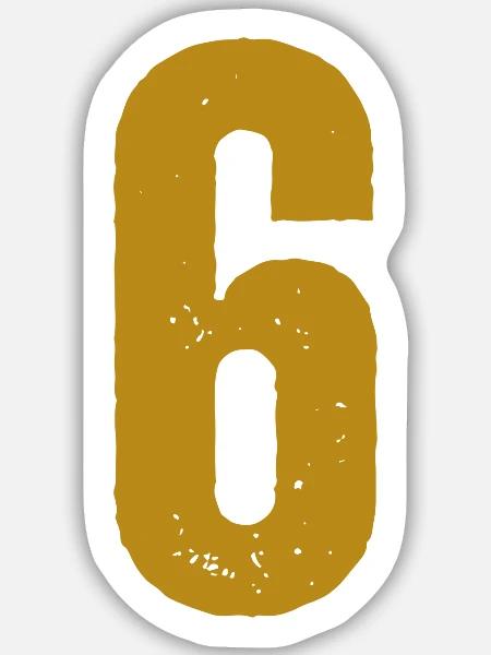 6 - Sticker Größe M (15 x 15 cm) - Mattweiß