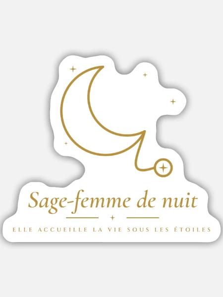 Nachthebamme – Leben unter den Sternen - Sticker Größe M (15 x 15 cm) - Mattweiß