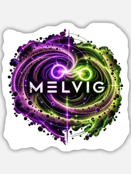 MELVIG Wolf-Rayet – Kosmische Staubringe - Sticker Größe M (15 x 15 cm) - Mattweiß