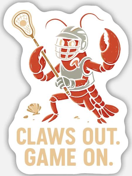 Claws out. Game on - Sticker Größe M (15 x 15 cm) - Mattweiß