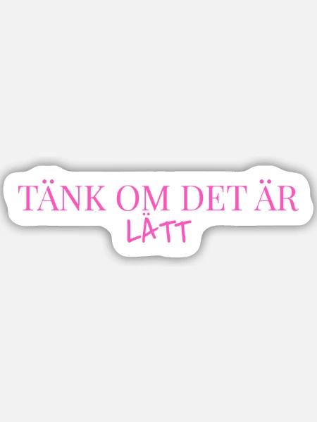 Tank_om_det_ÄR LEICHTGEWICHT - Sticker Größe M (15 x 15 cm) - Mattweiß