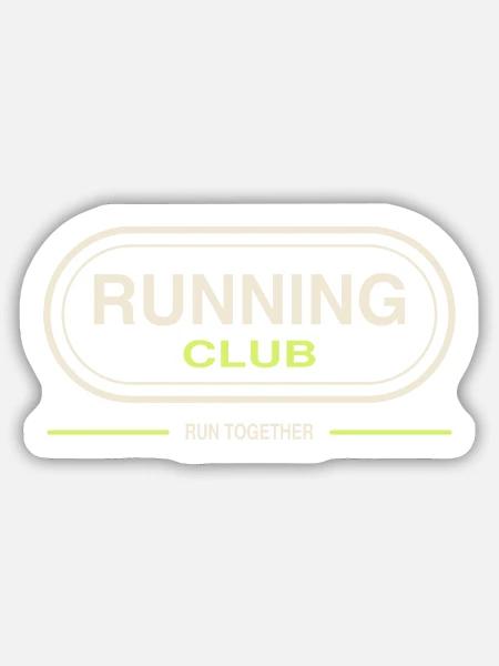 Running Club  - Sticker Größe M (15 x 15 cm) - Mattweiß
