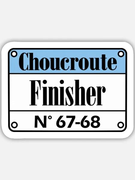 Sauerkraut Finisher Alsace - Sticker Größe M (15 x 15 cm) - Mattweiß