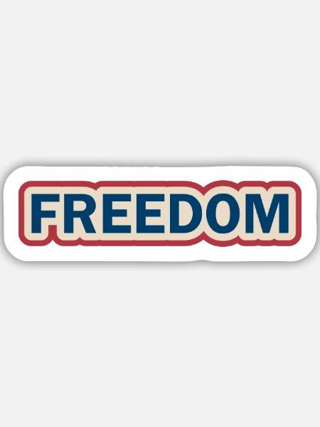 Freiheitsmutiges Patriotisches Statement-design - Sticker Größe M (15 x 15 cm) - Mattweiß