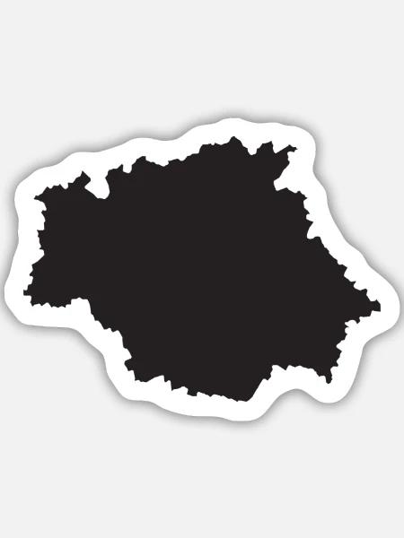 Hidalgo Humor-Geschenk-T-Shirt - Sticker Größe M (15 x 15 cm) - Mattweiß
