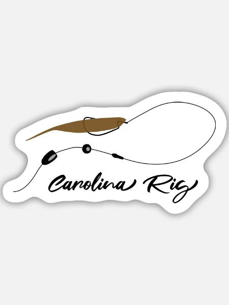 Carolina Rig - Sticker Größe M (15 x 15 cm) - Mattweiß