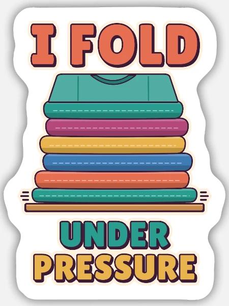 Ich gebe unter Druck nach - Sticker Größe M (15 x 15 cm) - Mattweiß