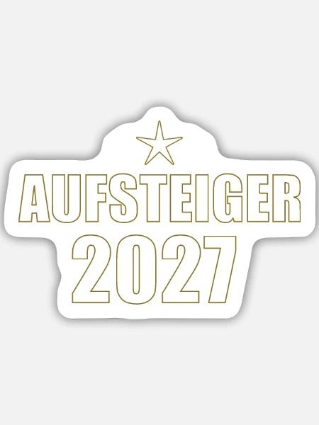 Aufsteiger 2027 - Sticker Größe M (15 x 15 cm) - Mattweiß