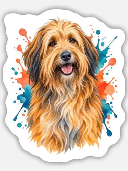 Katalanischer Schäferhund - Sticker Größe M (15 x 15 cm) - Mattweiß