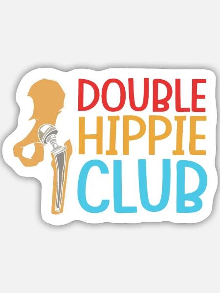 Hüften Hüfte Hüftgelenk - Sticker Größe M (15 x 15 cm) - Mattweiß