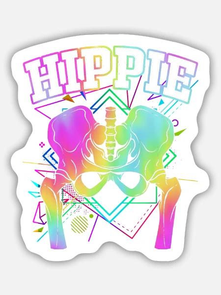 Hüften Hüfte Hüftgelenk - Sticker Größe M (15 x 15 cm) - Mattweiß
